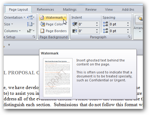 microsoft word for mac copy watermark